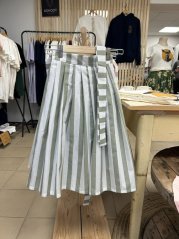 Zavinovací sukně - Šalvějově zelený pruh